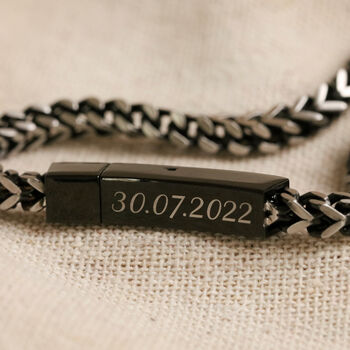Men's Personalised Thick Stainless Steel Chain Bracelet, 4 of 9