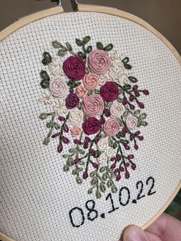 Bridal Bouquet Embroidery, 5 of 6