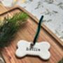Personalised Clay Dog Christmas Decoration, thumbnail 2 of 3