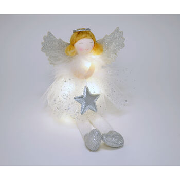 Silver Angel Light Up Shelf Sitter | Christmas, 3 of 3