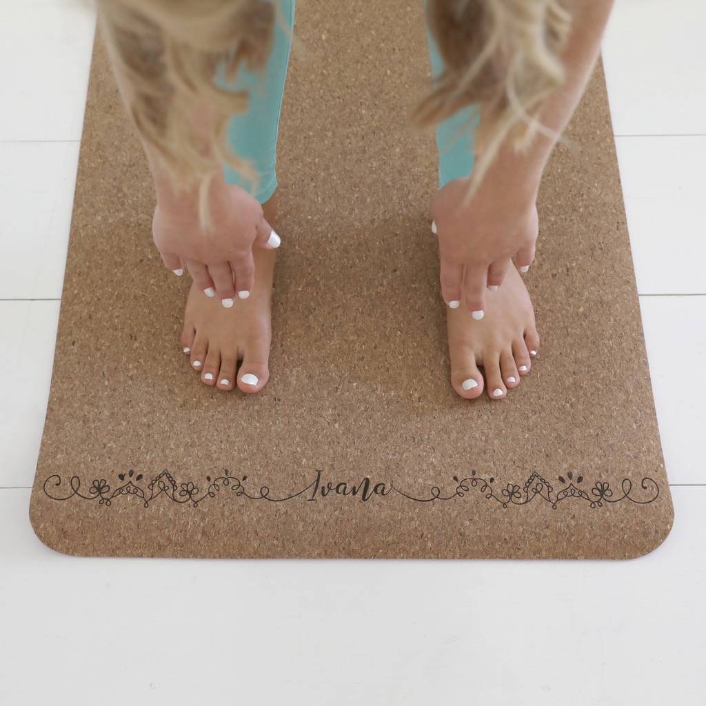 Personalised Premium Cork Yoga Mat By Lisa Angel