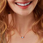 Baguette Birthstone Necklace In 18 Carat Gold Vermeil, thumbnail 6 of 12