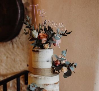 Wire Surname Wedding Cake Topper, 2 of 3