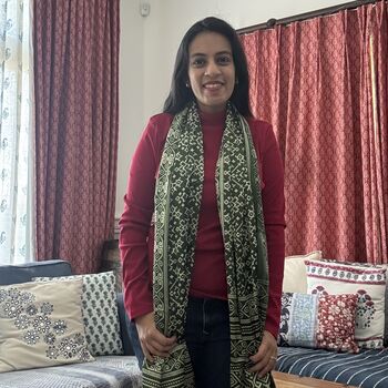 Patola Print Mashru Cotton Silk Scarf, Indian Print, 6 of 10