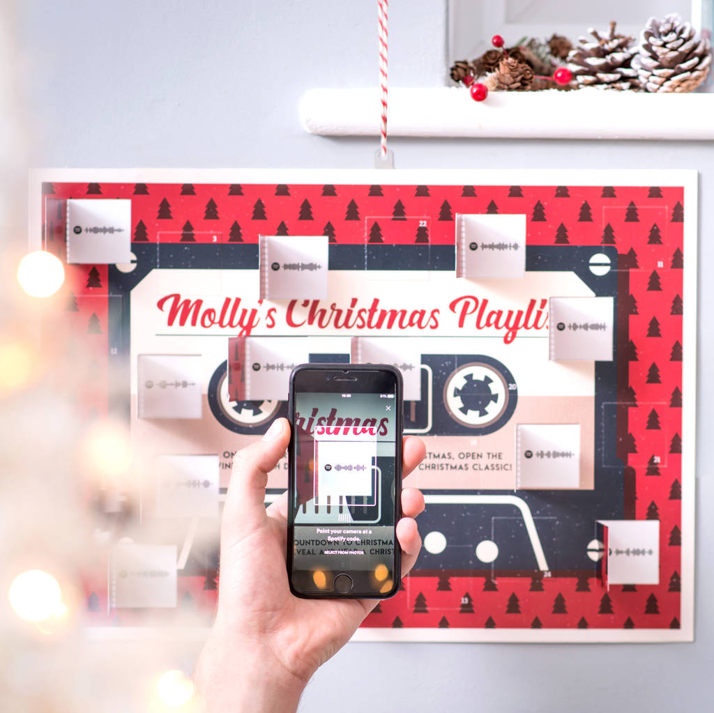 Personalised Christmas Playlist Advent Calendar By MixPixie