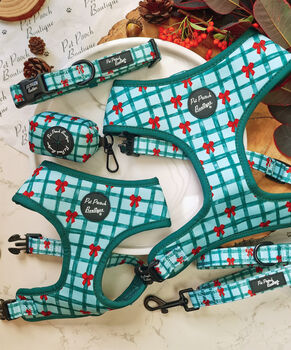 Festive Plaid Christmas Dog Collar, 8 of 9