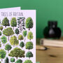 Trees Of Britain Art Blank Greeting Card, thumbnail 5 of 6