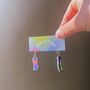 Squiggle Iridescent Glass Earrings, thumbnail 1 of 3