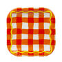 Colourful Gingham Square Paper Plates Pack Of 12, thumbnail 8 of 8