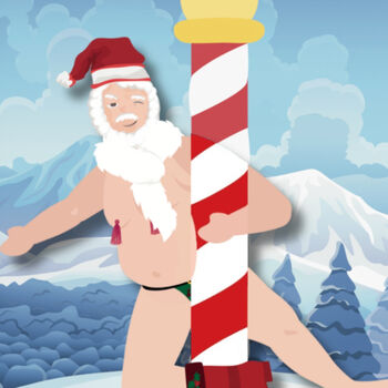 Singing And Sliding Animated Santa! Funny Christmas Card 'From The North Pole', 7 of 12