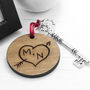 Personalised Couple's Carved Heart Initials Keepsake, thumbnail 1 of 6