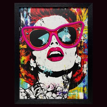 Pop Art Framed Neon Wall Art 12x16”, 2 of 2