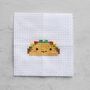 Kawaii Taco Mini Cross Stitch Kit, thumbnail 8 of 8
