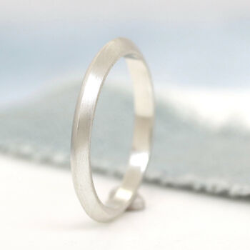 Thin Band Ring. Sterling Silver Stackable Carved Ring, 6 of 8