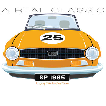 Triumph Tr6 Sports Car Personalised Print, 4 of 4