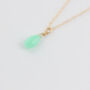 Gold Filled Chrysoprase Drop Necklace, thumbnail 6 of 9