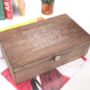 Personalised Wooden Birthday Year Memory Box 1950s, thumbnail 1 of 3