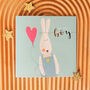 Gold Foiled Baby Bunny Boy Card, thumbnail 5 of 5