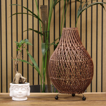 Rattan Table Lamp And Bedside Lamp Nordic Home Decor, 7 of 8