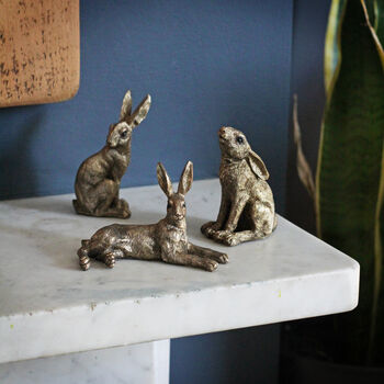 Set Of Three Hare Ornaments, 2 of 2