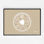 Custard Cream, Jammie Dodger, Bourbon And Digestive Biscuits Set Of Four Beige Prints, thumbnail 6 of 10