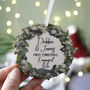 Wooden Engagement Wreath Christmas Tree Decoration, thumbnail 4 of 9