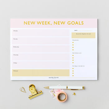 New Goals Weekly Planner Desk Pad, 2 of 6
