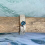Blue Topaz December Birthstone Ring In Textured Sterling Silver, thumbnail 6 of 11