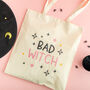 Bad Witch Halloween Tote Bag, thumbnail 1 of 1