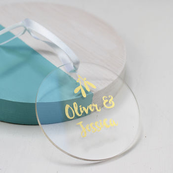 Personalised Couple's Foiled Decoration, 3 of 8