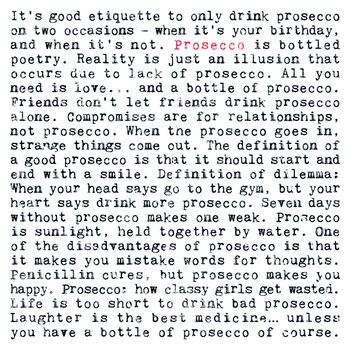 Prosecco Quotes Gift Print, 3 of 7