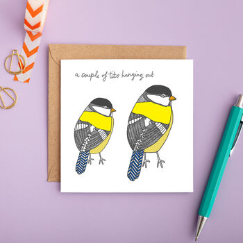 A Couple Of Tits Greeting Card, 2 of 5