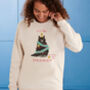 Women's 'Feline Christmassy' Cat Christmas Jumper, thumbnail 1 of 3