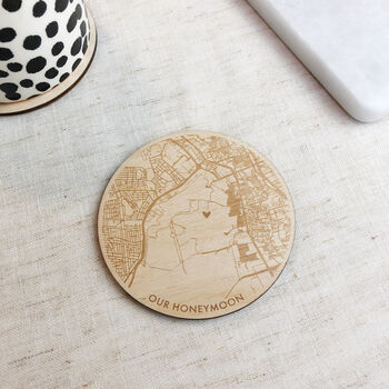 Personalised Street Map Round Coasters Any Location, 4 of 4