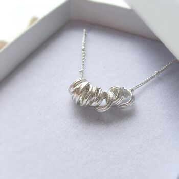 Sterling Silver Reels Necklace, 3 of 6