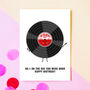 Number One Song Personalised Birthday Card, thumbnail 1 of 4