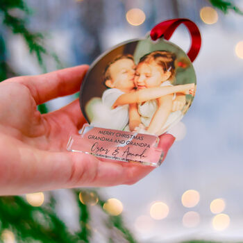 Personalised Photo Family Christmas Tree Decoration, 8 of 8