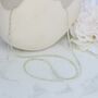 Pale Green Prehnite Long Beaded Necklace With Sterling Silver, thumbnail 7 of 9
