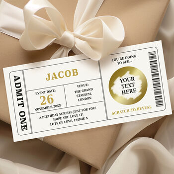 Personalised Concert Ticket Scratch And Reveal, 2 of 7