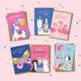 Girly Birthday Animals Multipack X6 Birthday Cards, thumbnail 1 of 7
