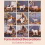 Goat Hanging Wooden Christmas Decoration, thumbnail 2 of 10
