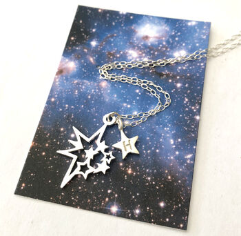 Sterling Silver Shooting Star Necklace, 8 of 9