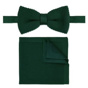 Dark Green Diamond End Knitted Neck Tie In 100% Soft Polyester, 8 of 8