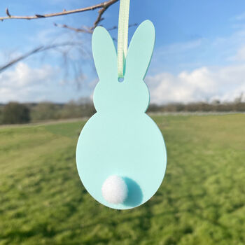 Personalised Acrylic Easter Bunny Hanging Decoration, 2 of 3