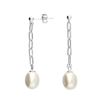 Clara Pearl Sterling Silver Drop Earrings, 2 of 4