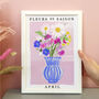 Seasonal Flowers Personalised Print, thumbnail 1 of 12