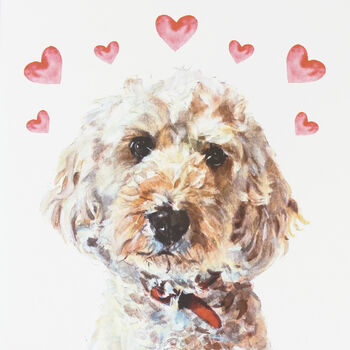 Personalised Cockapoo Love Heart Greetings Card, 2 of 4