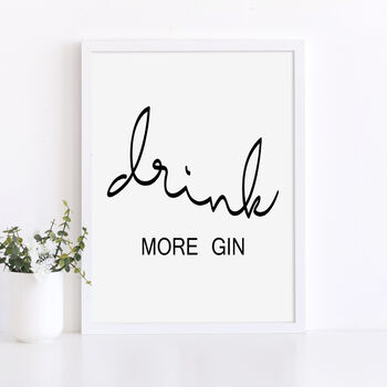 Gin Typography Art Print, 5 of 9