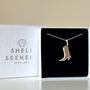 Sterling Silver Cowgirl Boot Pendant Necklace, thumbnail 1 of 6