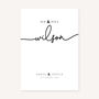 Personalised Mr And Mrs Wedding Print Elegant Keepsake Gift, thumbnail 2 of 7